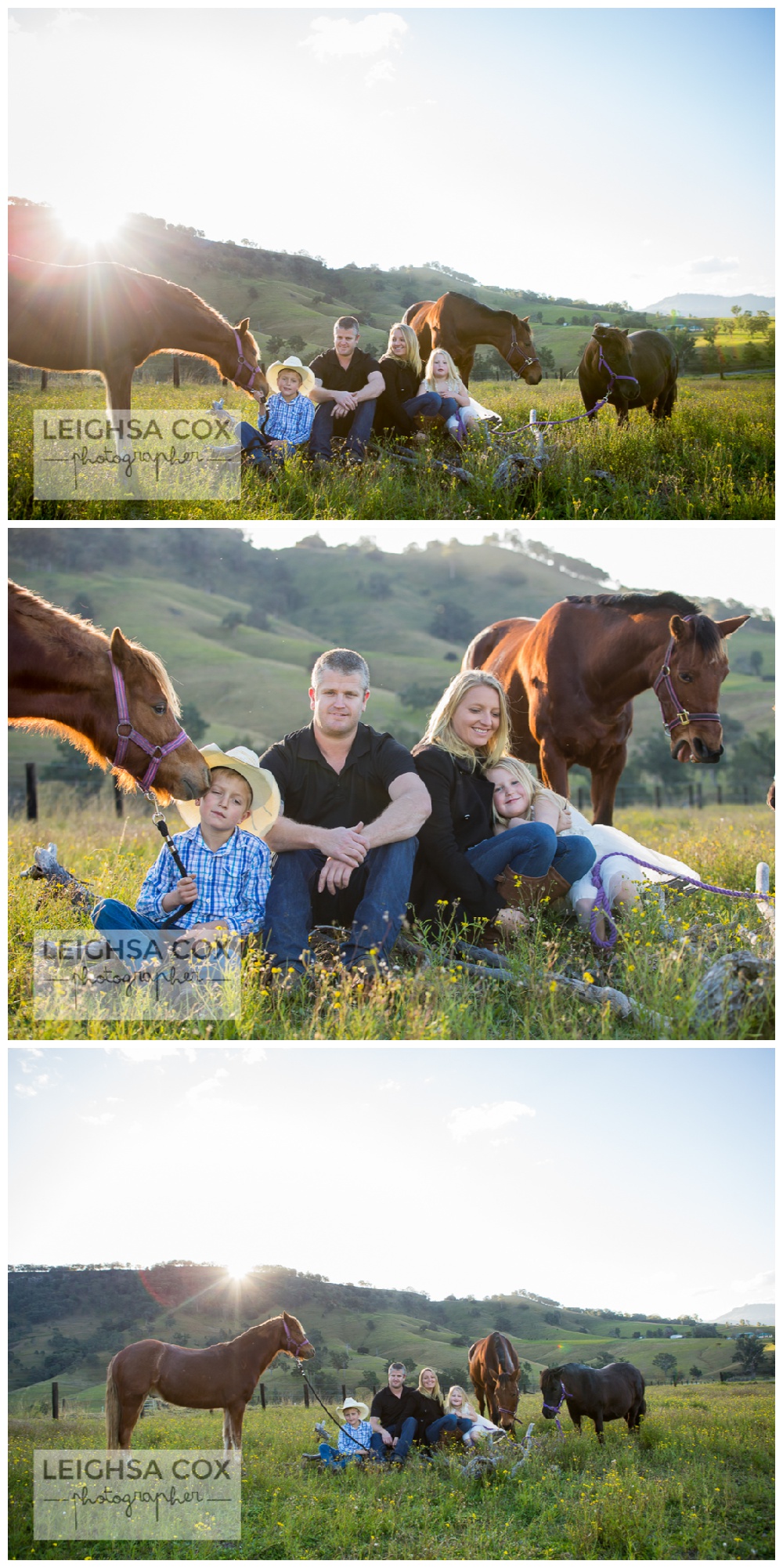 beautiful family portraits with horses