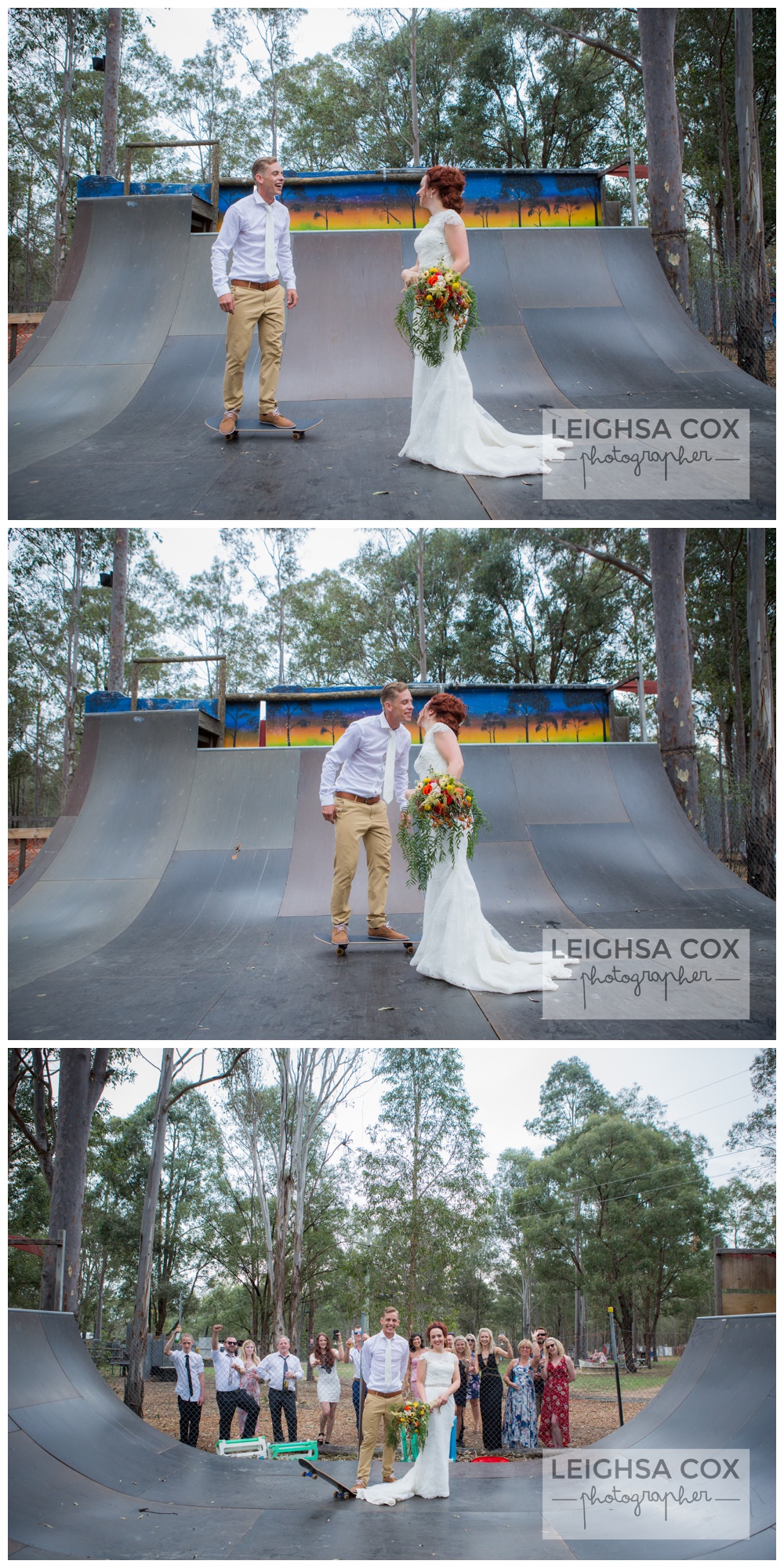 skateboarding groom