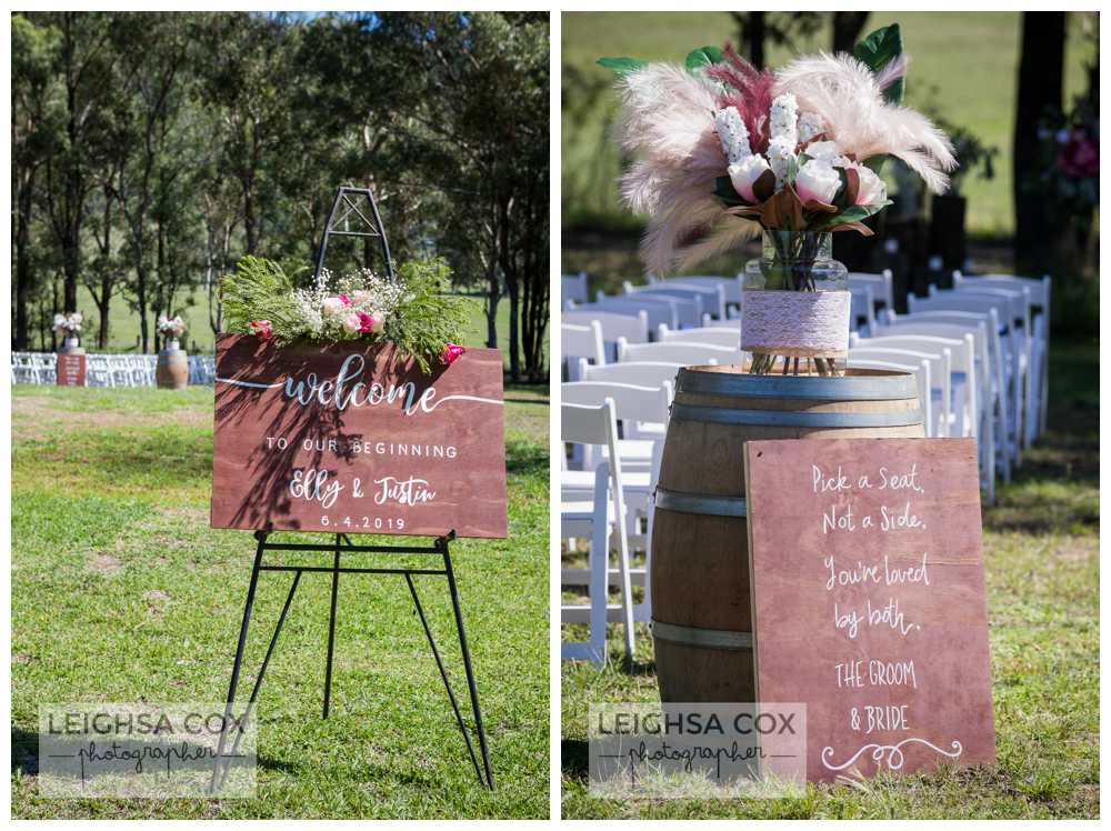 wedding ceremony set up