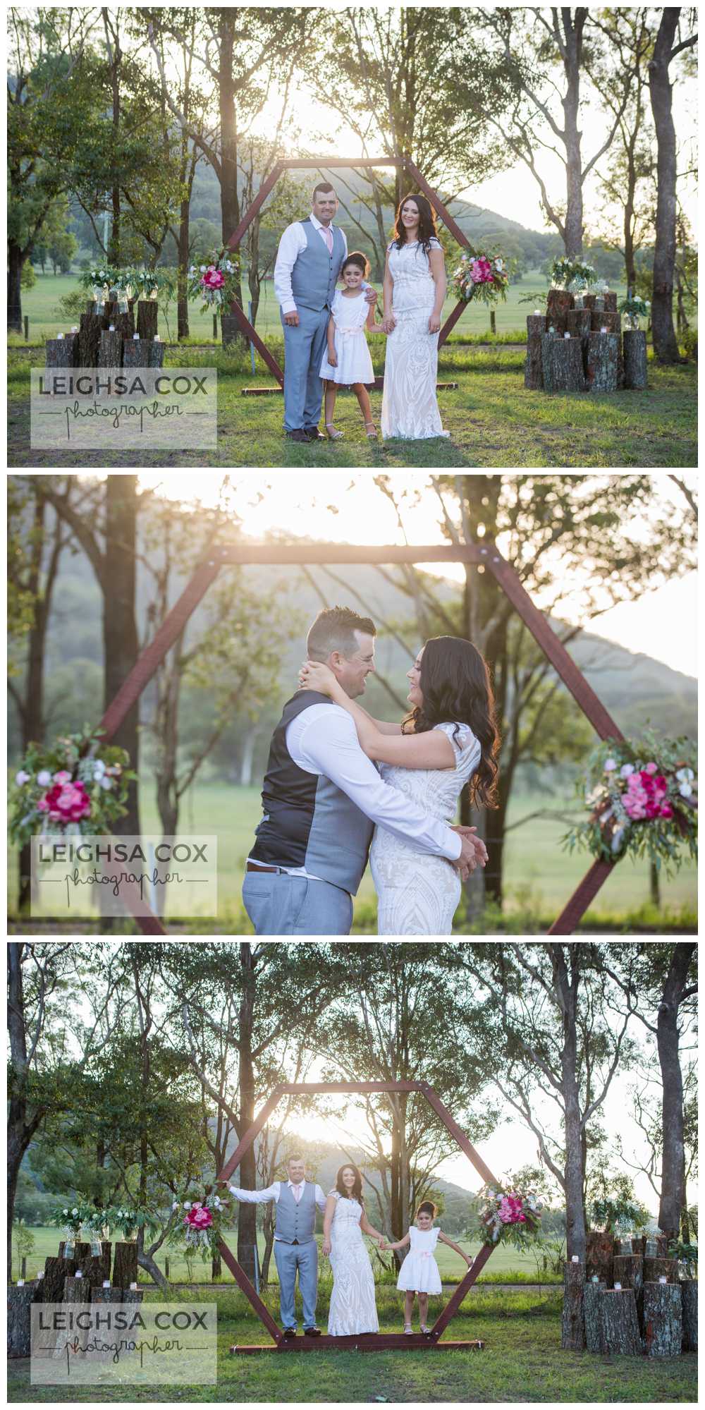 wedding arbour family