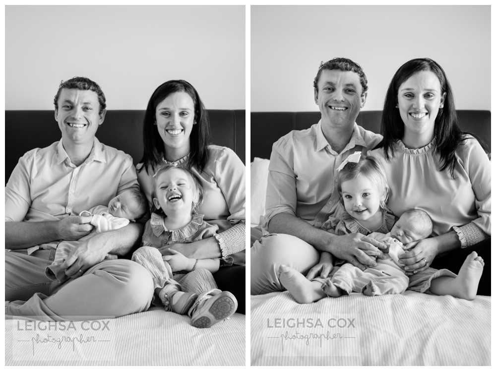 black and white family portraits