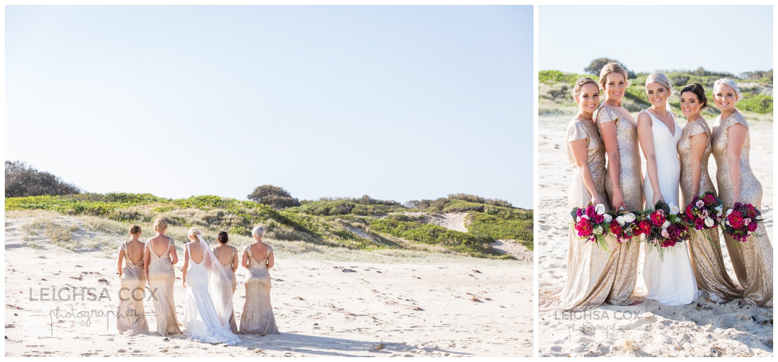 gold bridesmaids