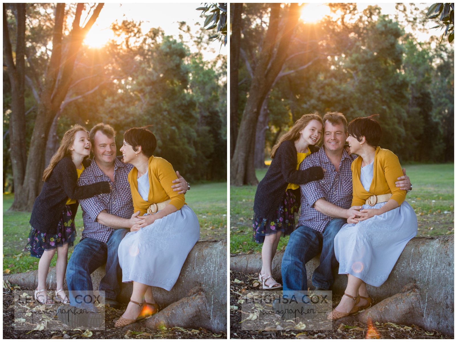 Sunset family portraits Morpeth