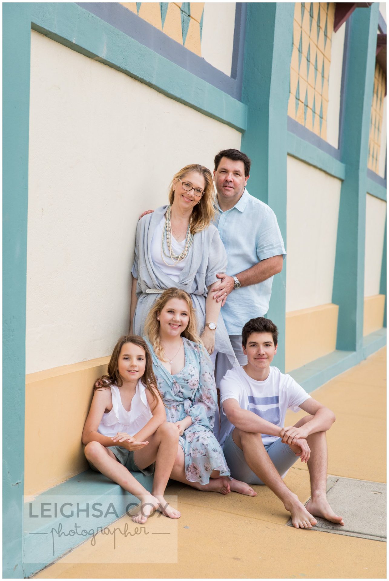 Windy Newcastle Baths Family portraits