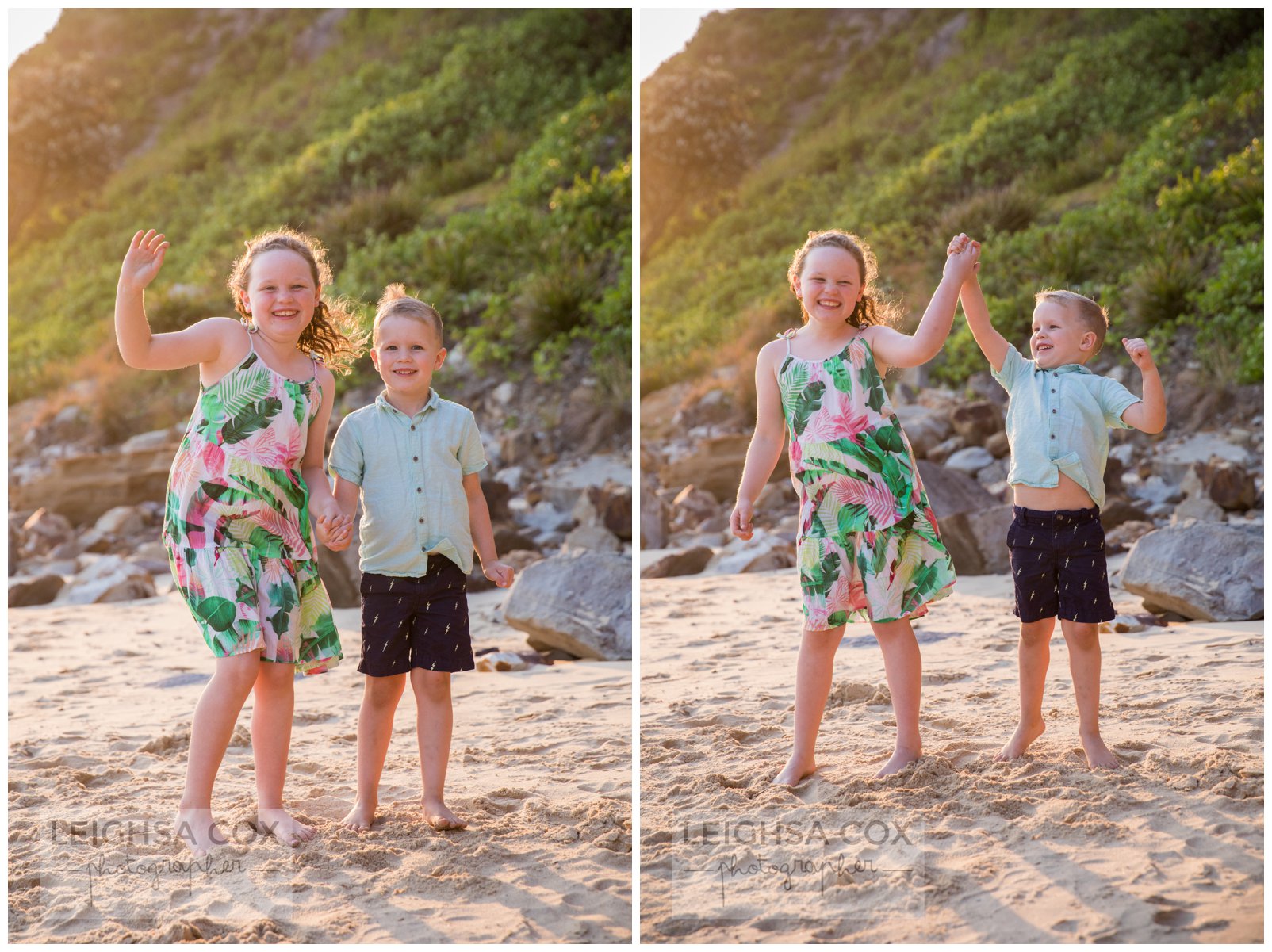 fun beach portraits 