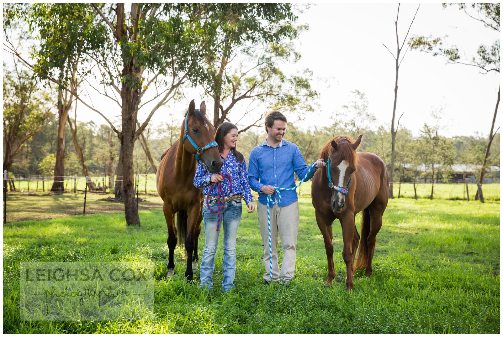 couple and horses hunter valley