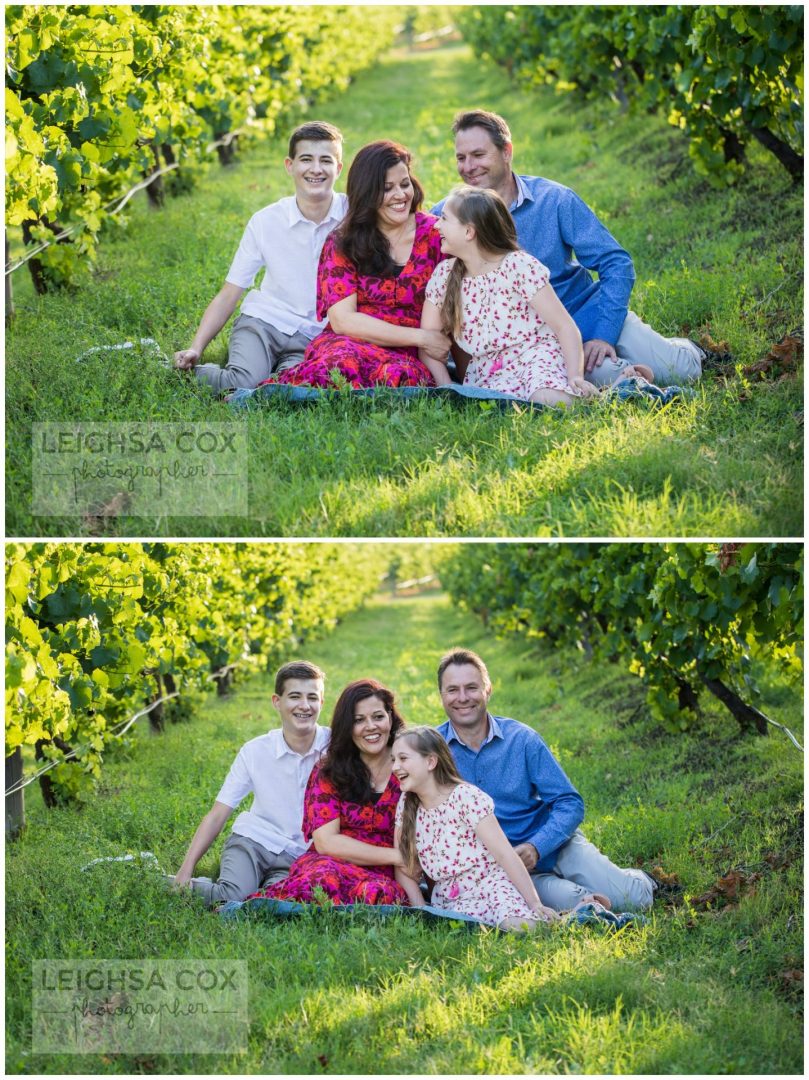 Family in the vines