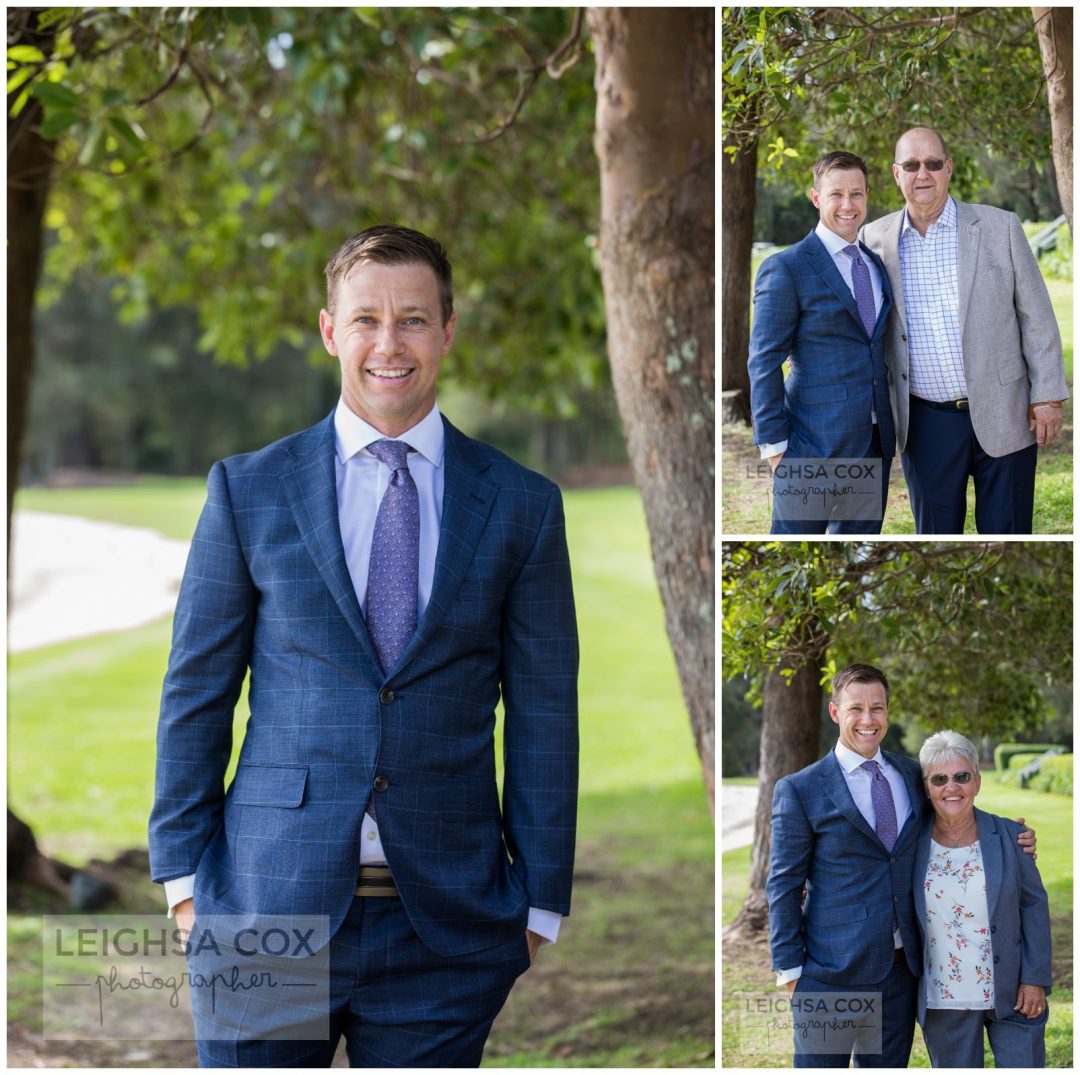 groom and parents