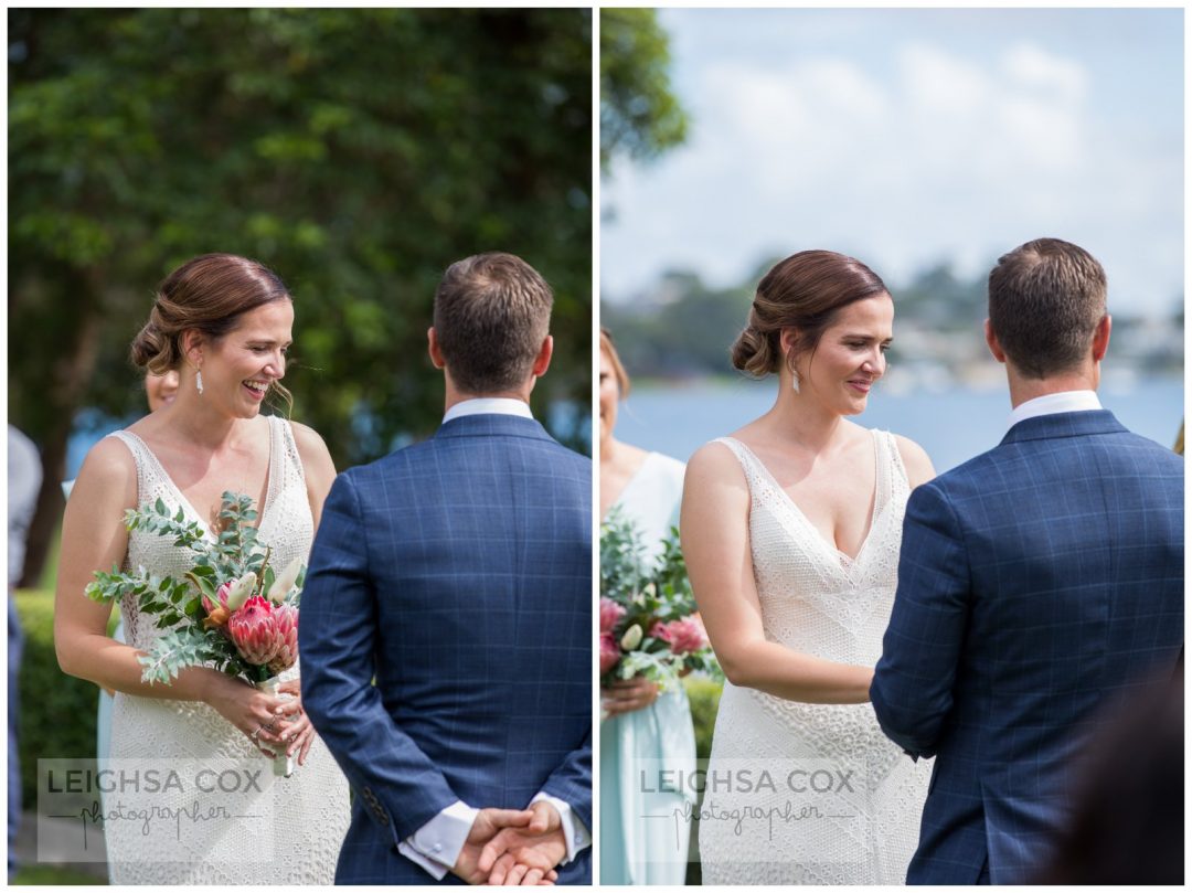 bride in ceremony