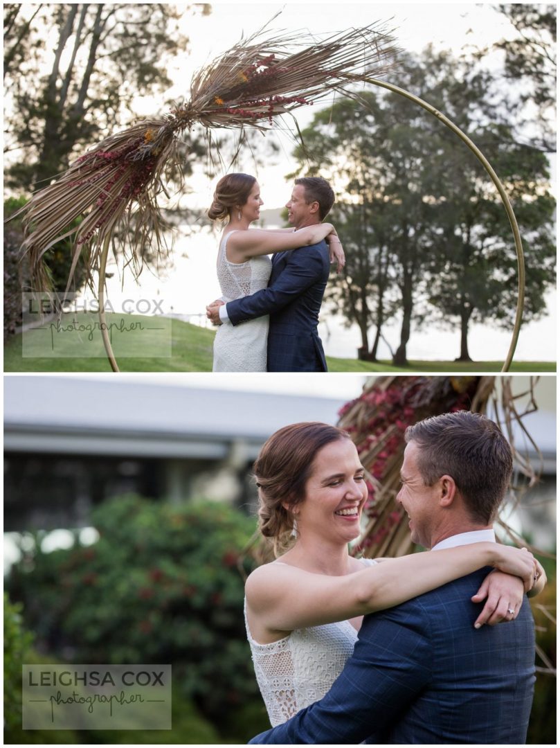 lake macquarie wedding couple