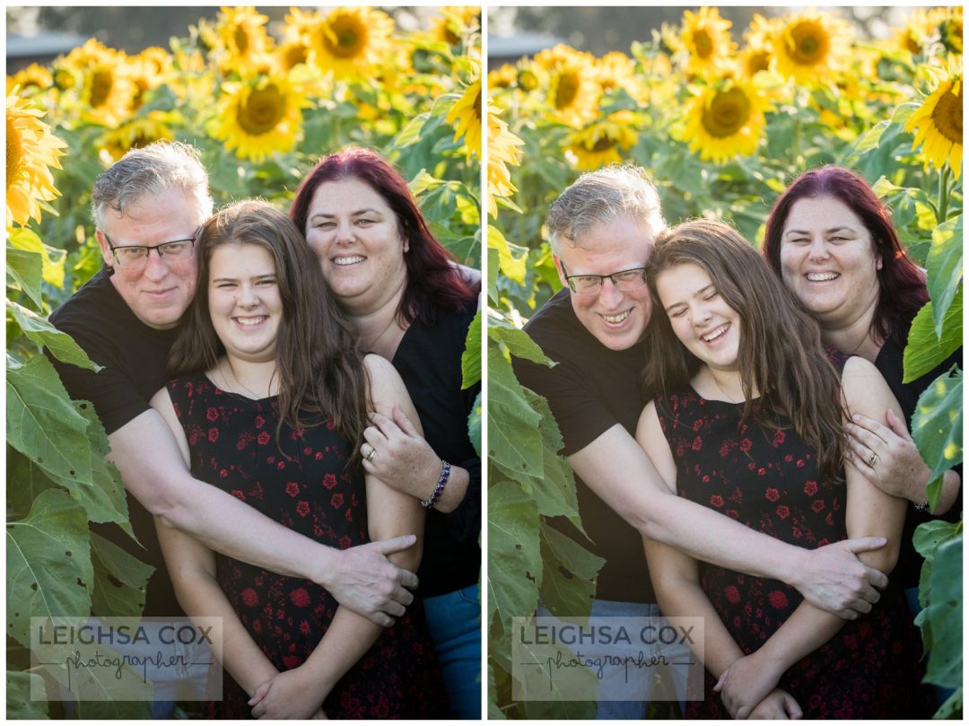family sunflower photos