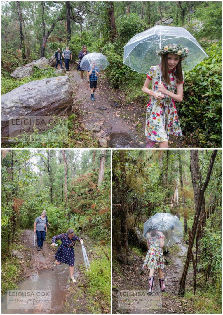 wet wedding hike