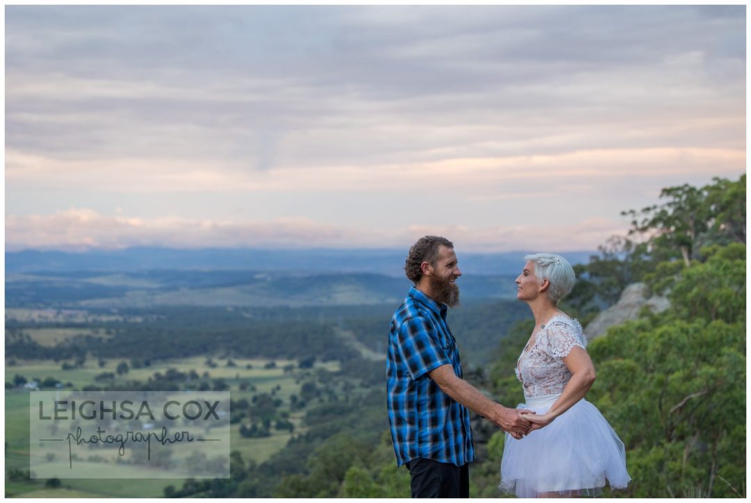 Rainy mountain bike wedding