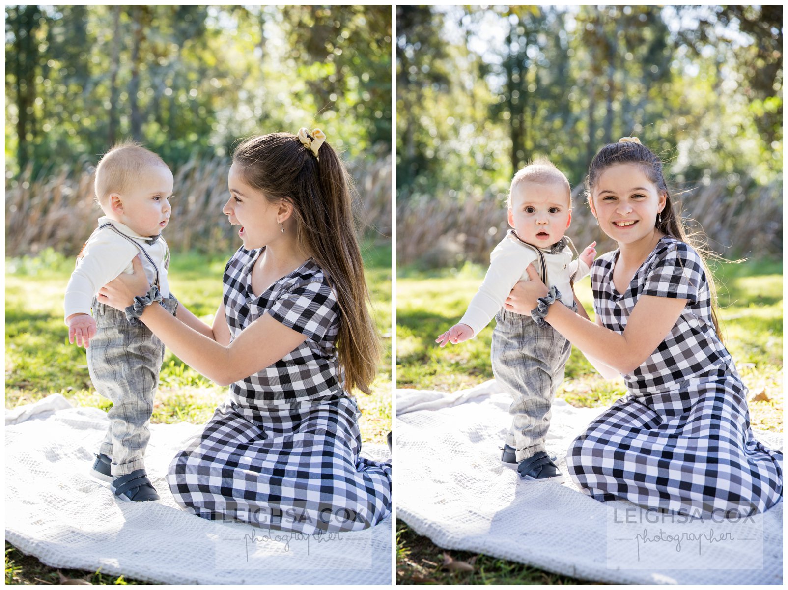 Sunny Family Portraits Morpeth siblings