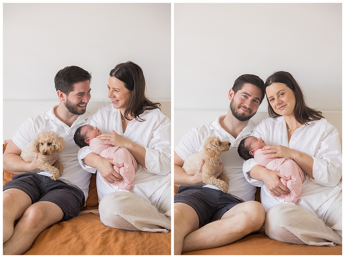 newborn family photos with dog