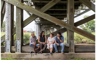 Family Time Under the Bridge