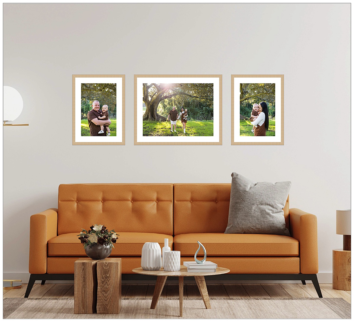 framed family portraits