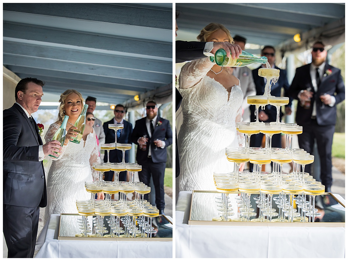 champagne tower wedding
