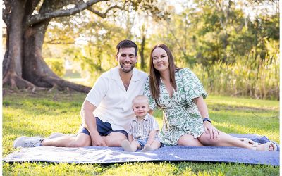 Golden hour family of Three
